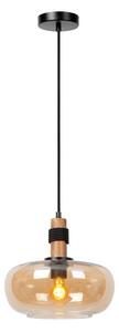 Lucide 45408/30/62 - Lustr na lanku ILONA 1xE27/40W/230V pr. 30 cm černá/béžová