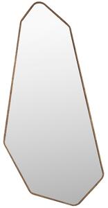 Hnědé dřevěné závěsné zrcadlo DUTCHBONE BASIL 90 x 39,5 cm