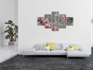Obraz s květy (125x70 cm)