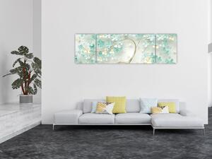 Obraz - Zlatý kvetoucí strom (170x50 cm)
