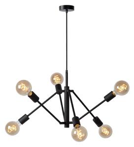 Lucide 21424/06/30 - Lustr na lanku LESTER 6xE27/40W/230V černá