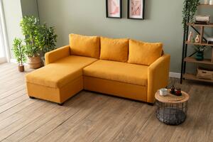 Rohová sedačka Kadina (oranžová) (L). Akce -25%
