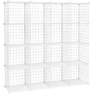 KOMBINACE REGÁLŮ, bílá, železo, 123/123/31 cm Boxxx - Knihovny, Online Only