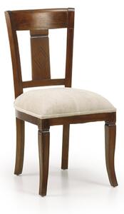 Koloniální jídelní židle M-Vintage s béžovým čalouněním 95cm
