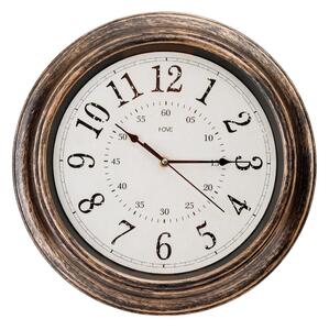 Nástěnné hodiny pr. 40 cm 1xAA bronz/bílá