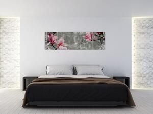 Obraz s květy (170x50 cm)