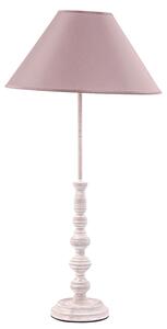 Noční lampa Sol ve starorůžové barvě s tvarovanou podstavou ve vintage stylu 68 cm