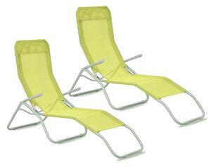 2x Zahradní lehátko Aga SIESTA Zelené