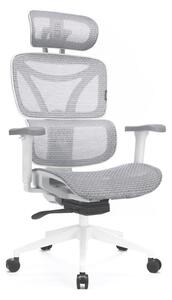 Kancelářská ergonomická židle LEVANO šedá/bílá/černá