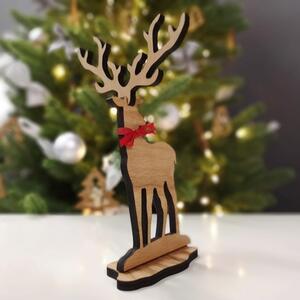 AMADEA Dřevěná dekorace jelen, výška 21 cm