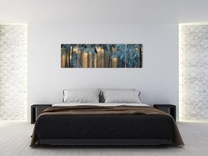 Obraz zasněženého lesa (170x50 cm)
