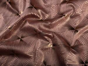 Biante Sametový povlak na polštář Isabela IBL-009 Rose Gold trojúhelníky na starorůžovém 45 x 45 cm