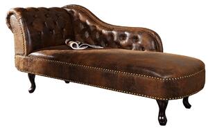 Luxusní lenoška Chesterfield Brown Antik Look