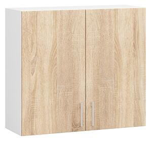 Moderní kuchyňská skříňka YORK W80/2, bílá / dub Sonoma