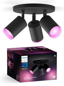 Philips - LED RGBW Stmívatelné bodové svítidlo Hue FUGATO 3xGU10/4,2W/230V černá