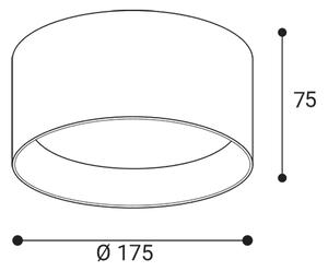 Led2 Stropní LED svítidlo ZETA ON L, 20W, ø 17,5 cm Barva: Černá, Teplota světla: CCT 3000/4000K, Stmívání a řízení: TRIAC (lze použít i bez stmívání)