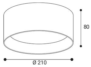 Led2 Stropní LED svítidlo ZETA ON XL, 25W, ø 21 cm Barva: Černá, Teplota světla: CCT 3000/4000K, Stmívání a řízení: TRIAC (lze použít i bez stmívání)