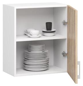 Designová kuchyňská skříňka YORK W50, bílá / dub Sonoma