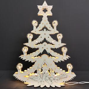 AMADEA Dřevěný svítící portál strom vánoční, 47x36,5x10 cm
