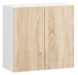 Designová kuchyňská skříňka YORK W60, bílá / dub Sonoma