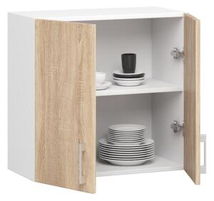 Designová kuchyňská skříňka YORK W60, bílá / dub Sonoma