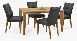 Set komfortní židle a stůl 140 x 80 masiv dub