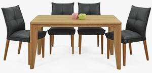Set komfortní židle a stůl 140 x 80 masiv dub