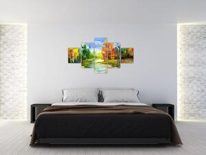Obraz - Malba krajiny (125x70 cm)