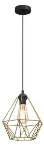 Lustr na lanku BASKET 1xE27/60W/230V pr. 25 cm zlatá