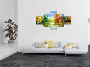 Obraz - Malba krajiny (125x70 cm)