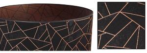 Závěsné svítidlo WERONA 6, 1x černé textilní stínítko se vzorem, (fi 45cm), C