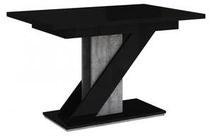 Moderní stůl Eksuper, Barva: černý lesk / beton Mirjan24 5903211090820