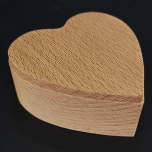 AMADEA Dřevěná krabička ve tvaru srdce, masivní dřevo, 8x3 cm