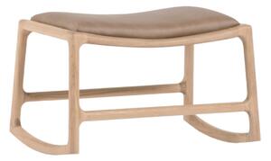 -25 % Dny MOMENTI– Gazzda Světle hnědá kožená podnožka Dedo 62 x 46 cm