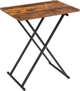 Skládací odkládací stolek Vasagle Melori 60 cm černý/hnědý