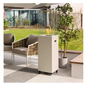 Planika Faro GAS - Venkovní plynový krb 142x36 cm 8kW bílá + ochranný kryt
