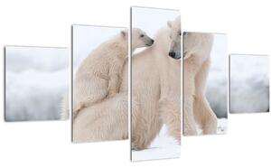 Obraz - Lední medvědi (125x70 cm)