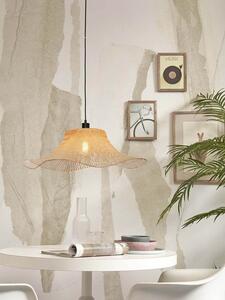 Stropní visící lampa ibiza l 65 x 20 cm přírodní
