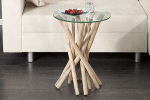 Stylový jedinečný odkládací stolek Driftwood 35cm