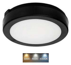 LED Koupelnové stropní svítidlo NAIROS LED/12W/230V 3000/4000/6500K IP65 černá