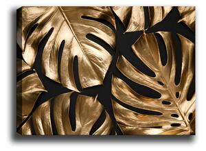 Wallity Obraz GOLDEN MONSTERA 70 x 100 cm