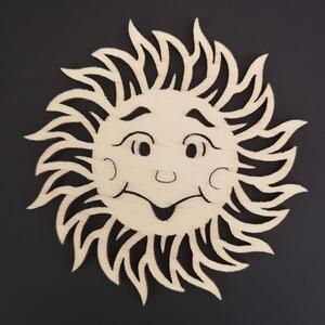 AMADEA Dřevěná ozdoba slunce 9 cm