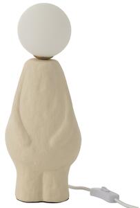 Béžová kameninová stolní lampa J-line Figure