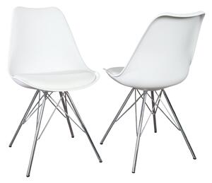 Designová Židle Scandinavia retro bílá
