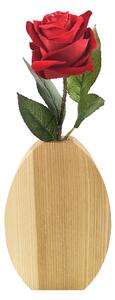 AMADEA Dřevěná váza oblá, masivní dřevo, výška 18 cm