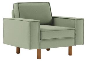 Křeslo Spary 1 (mořská zelená + ořech). Akce -25%
