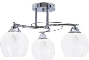 Candellux Prego stropní světlo 3x40 W bílá-chrom-průhledná 33-09456