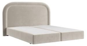 Maison de Rêve Béžová sametová postel boxspring HAVANA 140 x 200 cm
