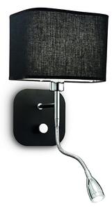 Ideal Lux - LED Flexibilní lampa 1xE14/40W/230V + LED/1W/230V černá