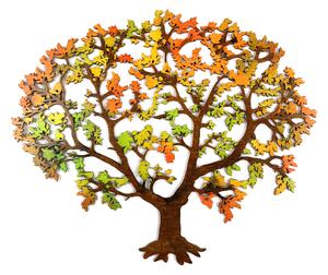 AMADEA Dřevěný strom v podzimních barvách, barevná závěsná dekorace, 24 cm